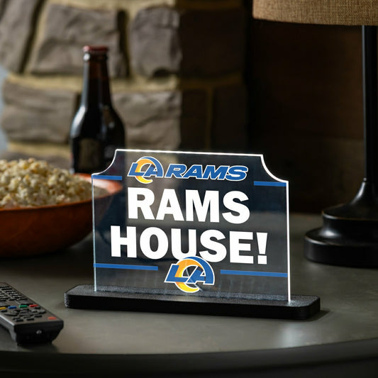 Team Sports America Exclusive - Los Angeles Rams NFL Football Rectangle Desklite LED Decor