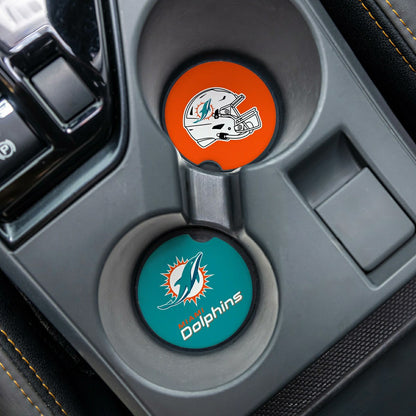 Team Sports America Everyday - Miami Dolphins Car Coaster Set, 2pc