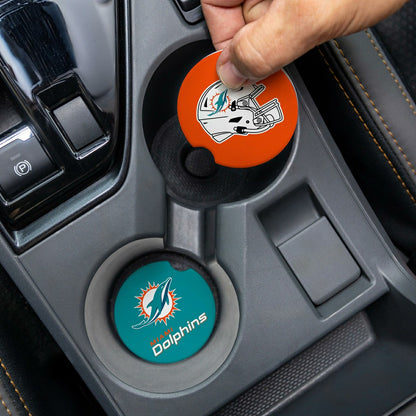 Team Sports America Everyday - Miami Dolphins Car Coaster Set, 2pc