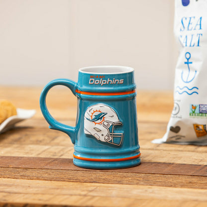 Team Sports America Value - Miami Dolphins Ceramic Stein Cup, 24oz