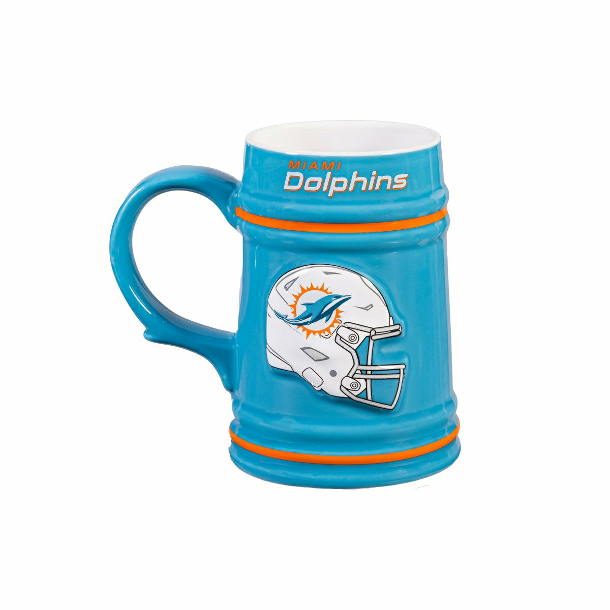Team Sports America Value - Miami Dolphins Ceramic Stein Cup, 24oz