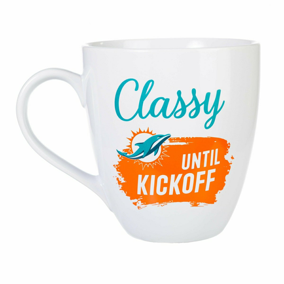 Team Sports America Recommended - Miami Dolphins, Ceramic Cup O'Java 17oz Gift Set