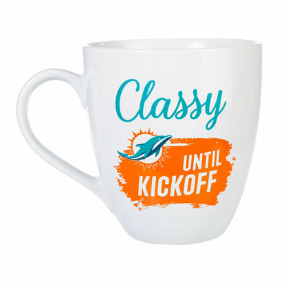 Team Sports America Recommended - Miami Dolphins, Ceramic Cup O'Java 17oz Gift Set