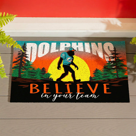 Team Sports America Signature - Miami Dolphins Bigfoot PVC Mat, 28"x16"