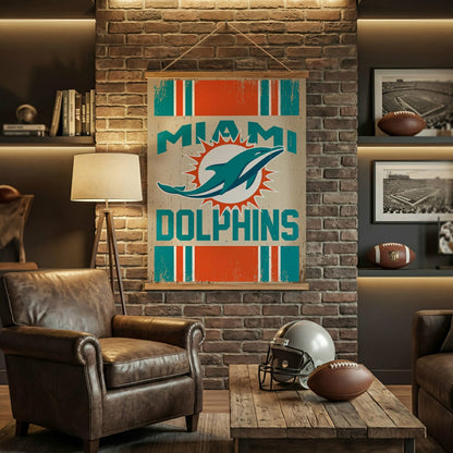 Team Sports America Trending - Miami Dolphins, Canvas Wall Tapestry, Large, 54x36