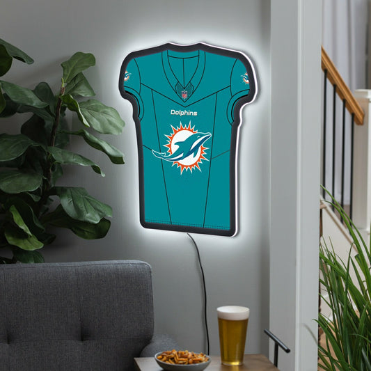 Team Sports America Best Seller - Miami Dolphins NFL Football Jersey Edgelite LED Decor
