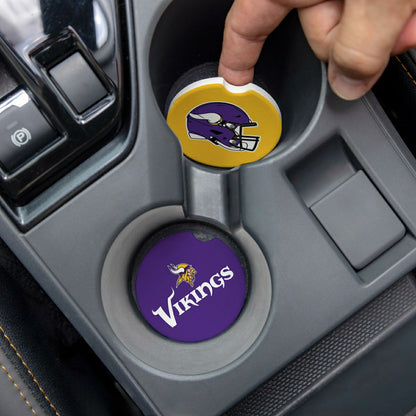 Team Sports America Essential - Minnesota Vikings Car Coaster Set, 2pc