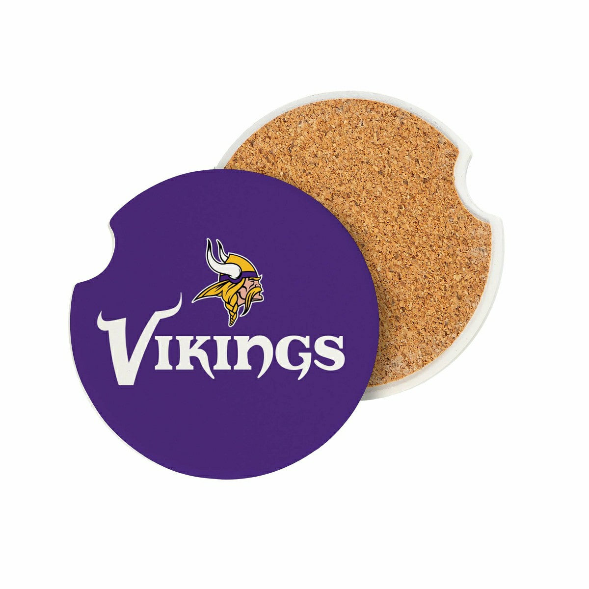 Team Sports America Essential - Minnesota Vikings Car Coaster Set, 2pc