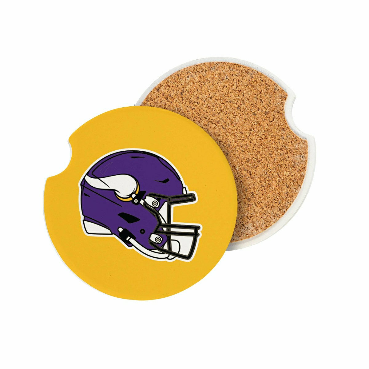 Team Sports America Essential - Minnesota Vikings Car Coaster Set, 2pc