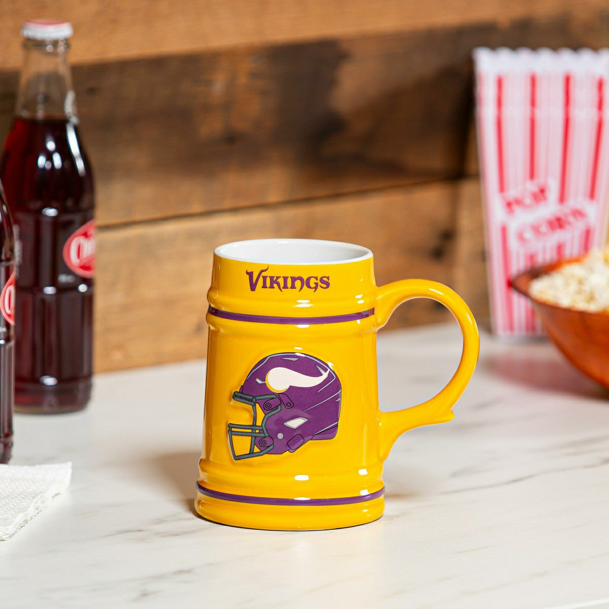 Team Sports America Recommended - Minnesota Vikings Ceramic Stein Cup, 24oz