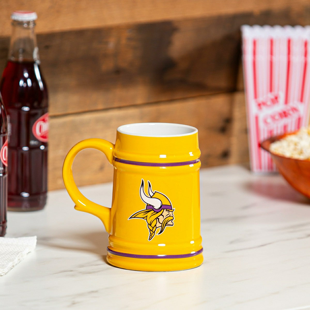 Team Sports America Recommended - Minnesota Vikings Ceramic Stein Cup, 24oz