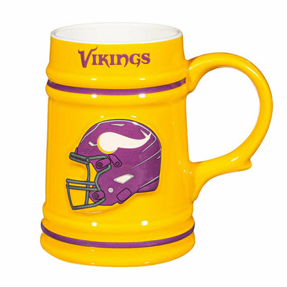 Team Sports America Recommended - Minnesota Vikings Ceramic Stein Cup, 24oz