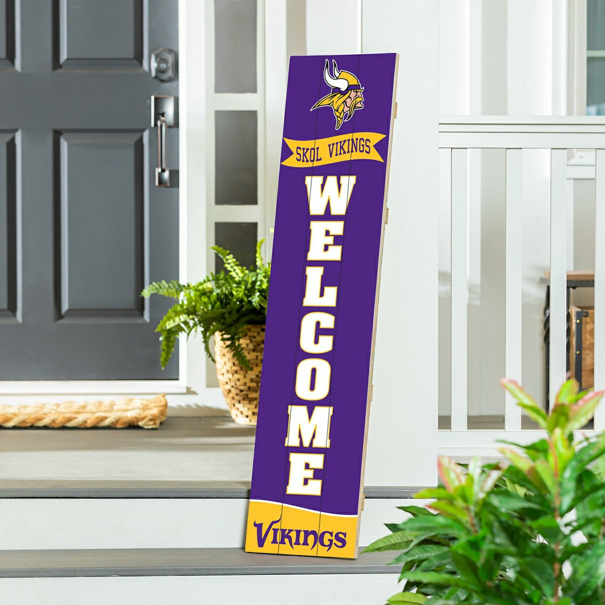 Team Sports America Essential - Minnesota Vikings Large Single Sided Leaner, 46"