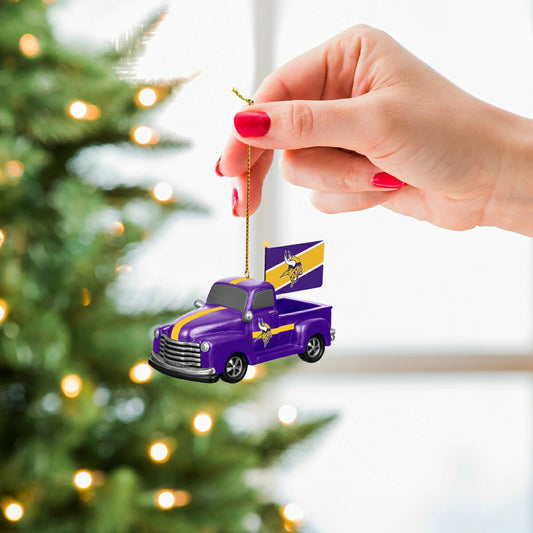 Team Sports America Trending - Minnesota Vikings Mini Tabletop Rally Truck, Set of 2