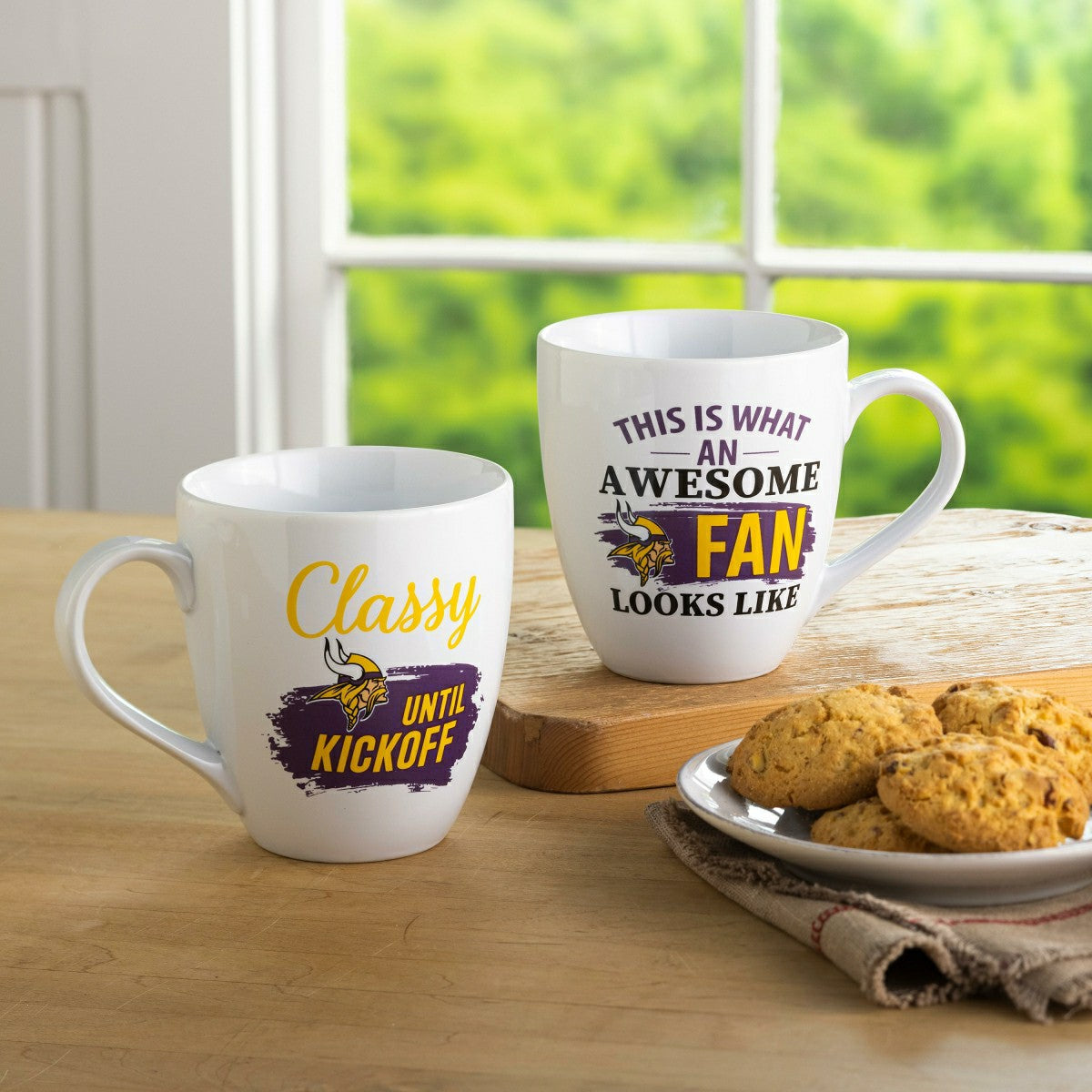 Team Sports America Signature - Minnesota Vikings, Ceramic Cup O'Java 17oz Gift Set