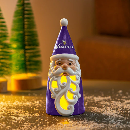 Team Sports America Exclusive - Minnesota Vikings Santa LED Statuary, 8"