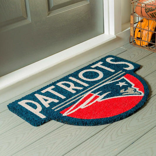 Team Sports America Essential - NFL Shaped Coir Door Mat, Patriots