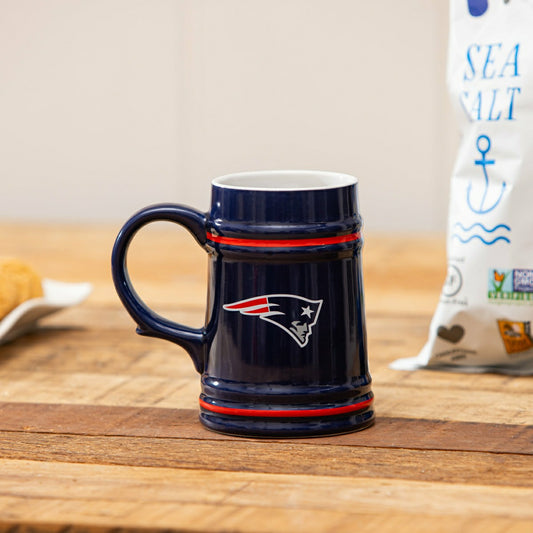 Team Sports America Classic - New England Patriots Ceramic Stein Cup, 24oz