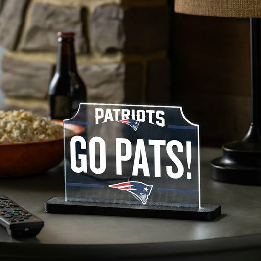 Team Sports America Essential - New England Patriots NFL Football Rectangle Desklite LED Decor
