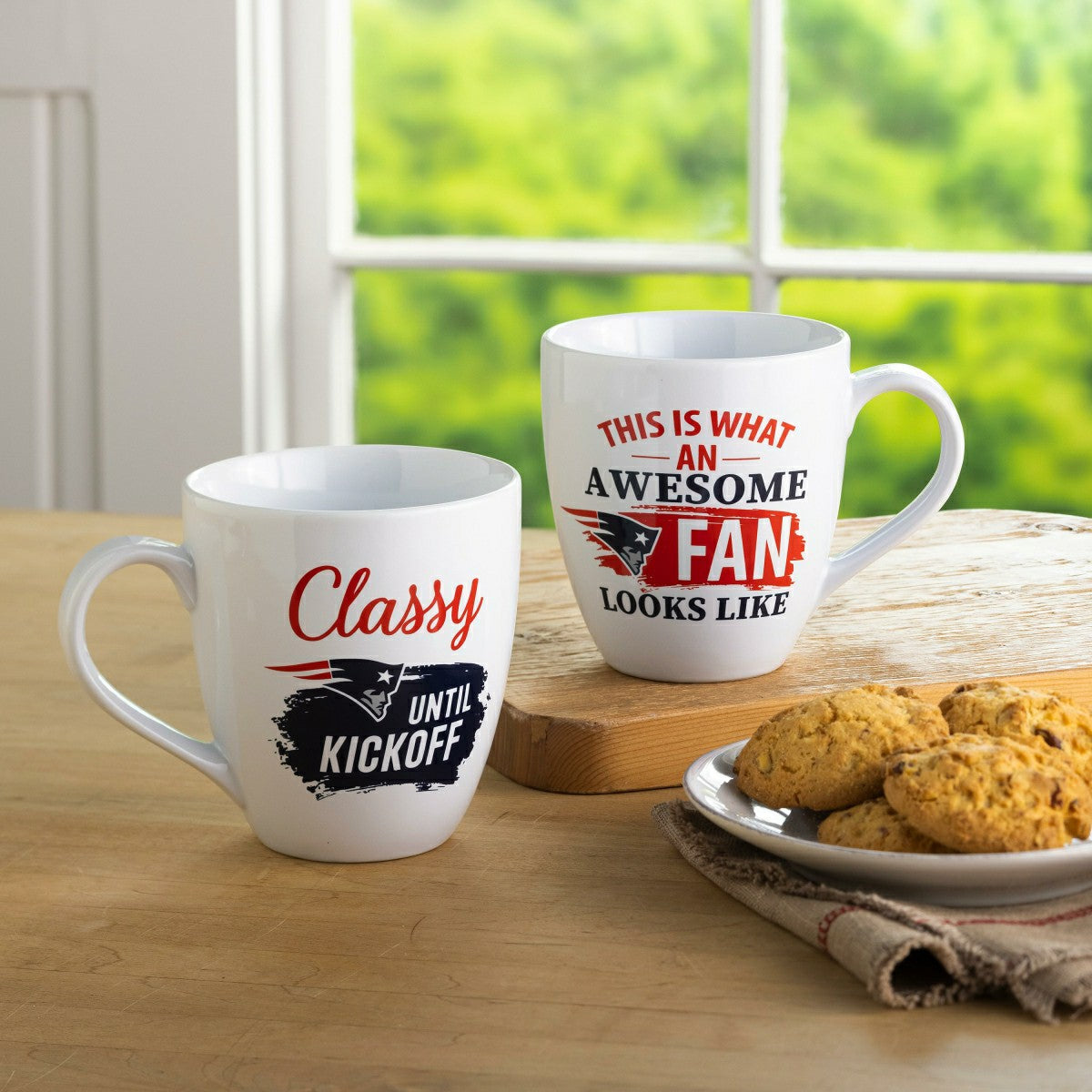 Team Sports America Exclusive - New England Patriots, Ceramic Cup O'Java 17oz Gift Set