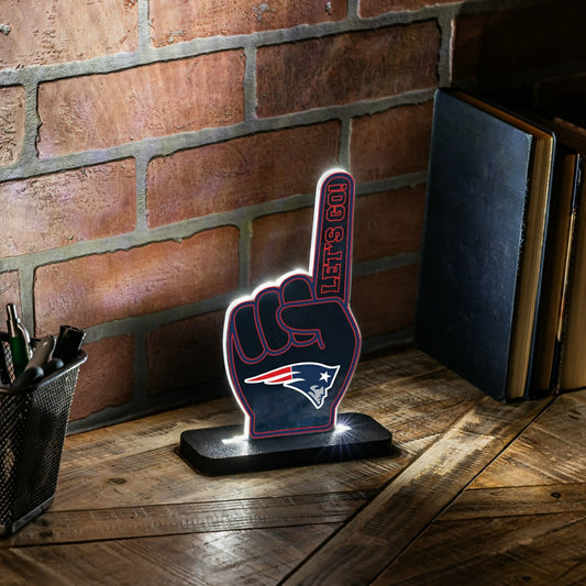 Team Sports America Classic - New England Patriots NFL Football Foam Finger Desklite LED Decor