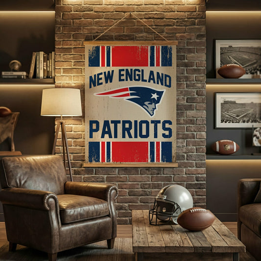Team Sports America Value - New England Patriots, Canvas Wall Tapestry, Large, 54x36