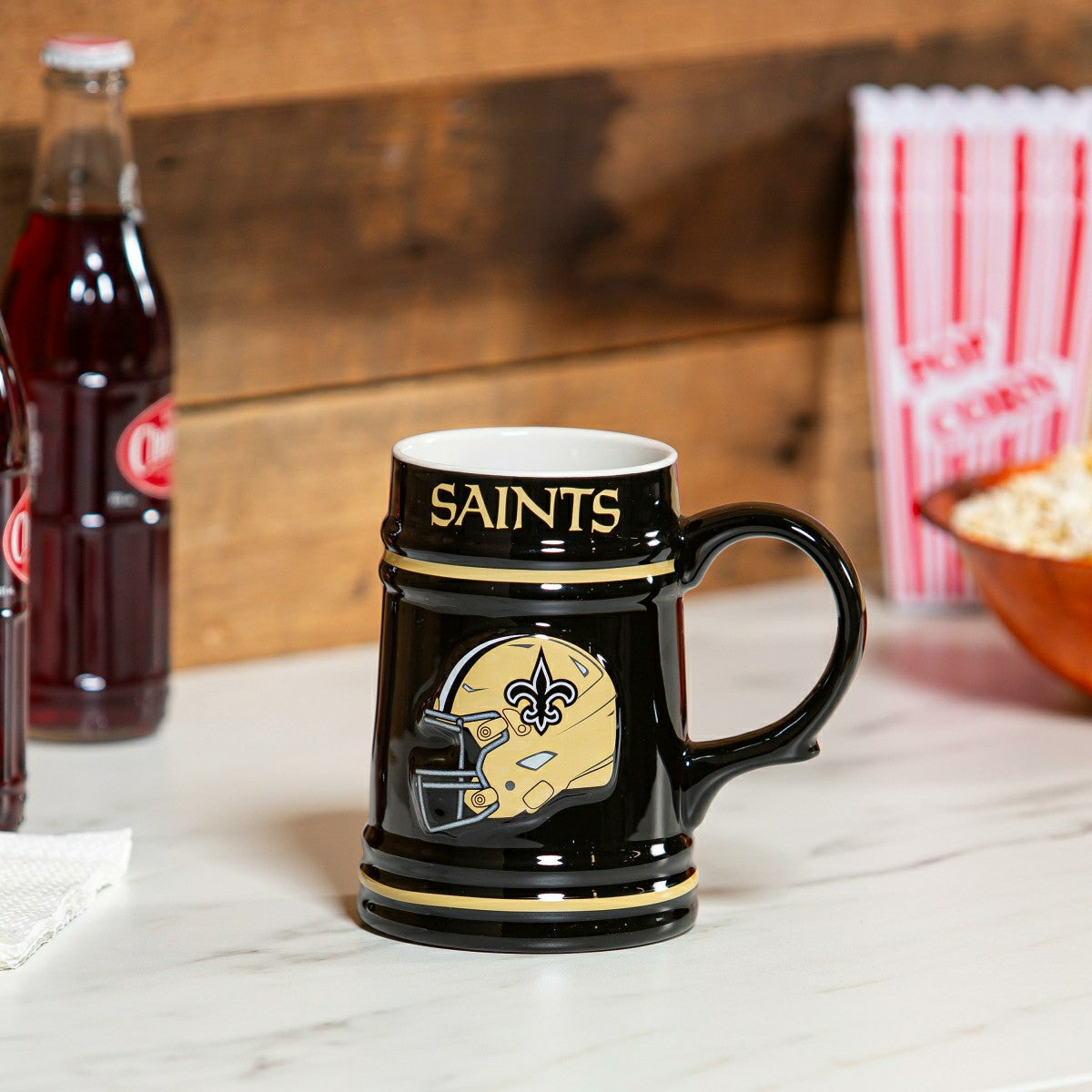 Team Sports America Essential - New Orleans Saints Ceramic Stein Cup, 24oz