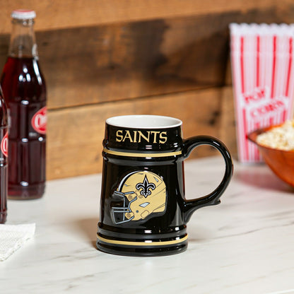 Team Sports America Essential - New Orleans Saints Ceramic Stein Cup, 24oz