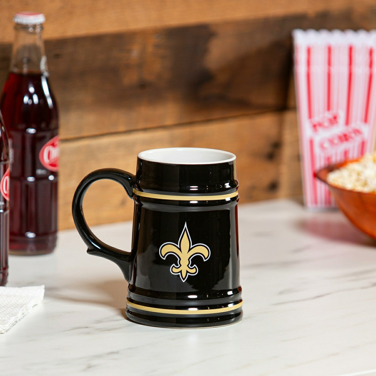 Team Sports America Essential - New Orleans Saints Ceramic Stein Cup, 24oz