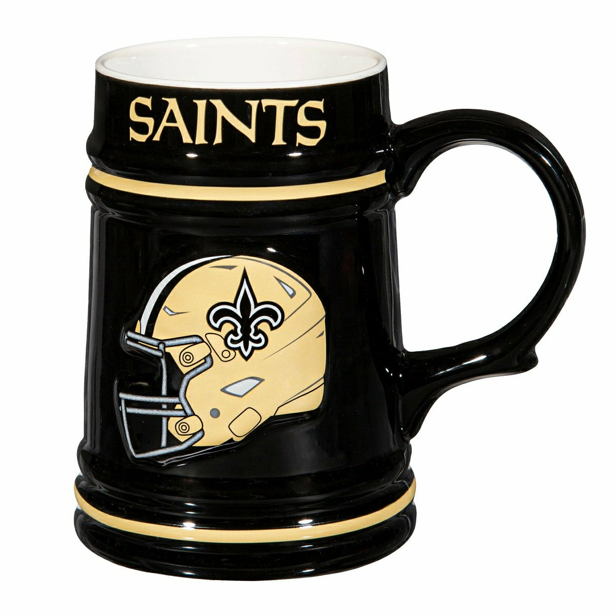 Team Sports America Essential - New Orleans Saints Ceramic Stein Cup, 24oz