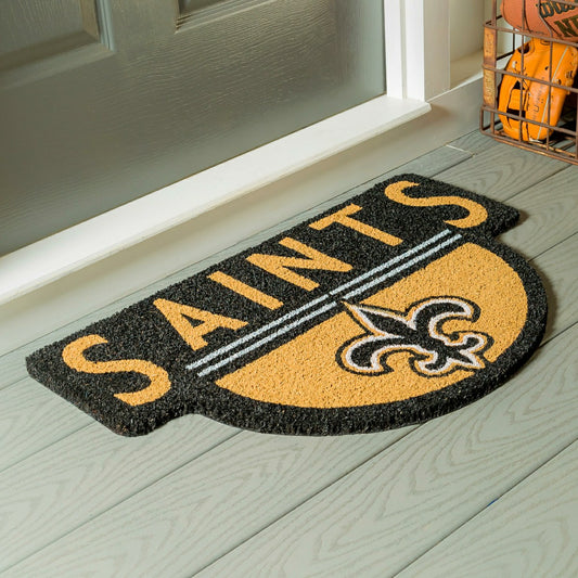 Team Sports America Everyday - NFL Shaped Coir Door Mat, Saints