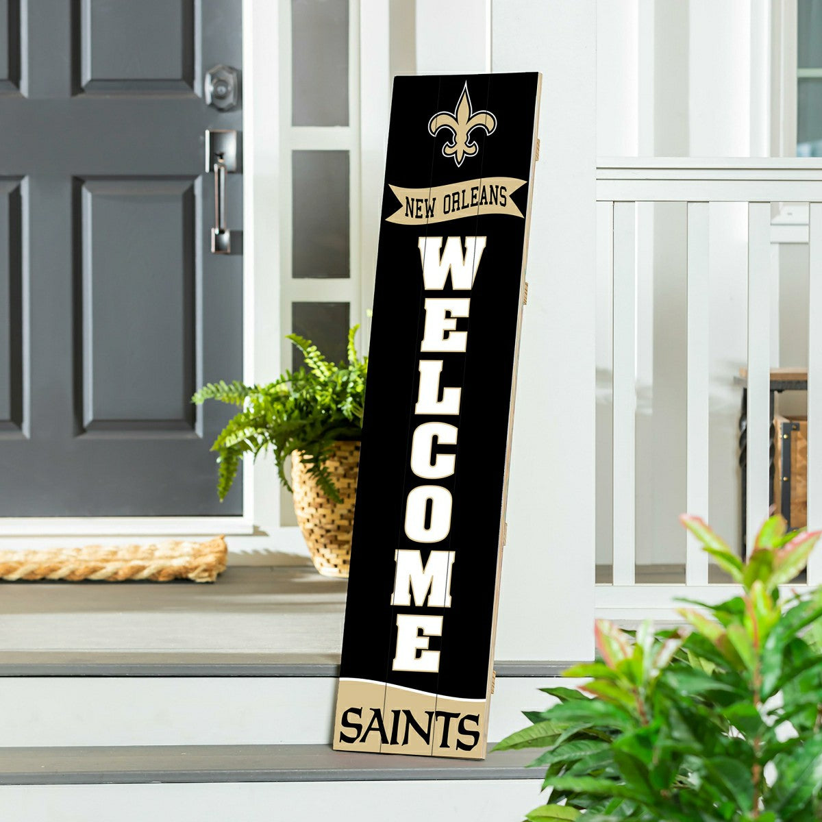 Team Sports America Essential - New Orleans Saints Large Single Sided Leaner, 46"
