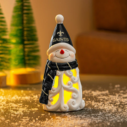 Team Sports America Value - New Orleans Saints Snowman LED Statuary, 8"