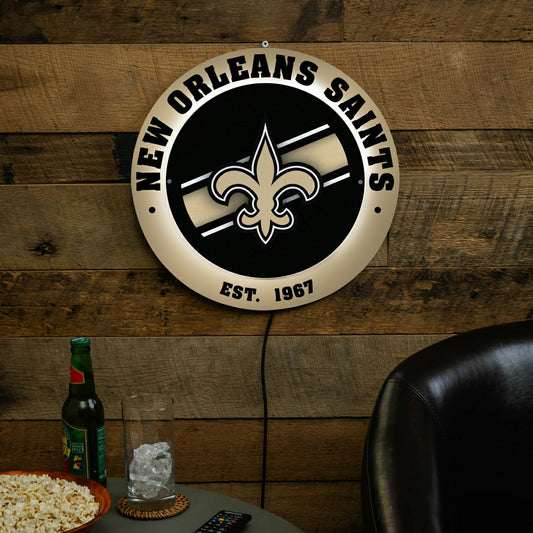 Team Sports America Signature - New Orleans Saints, Metal Lite, Round
