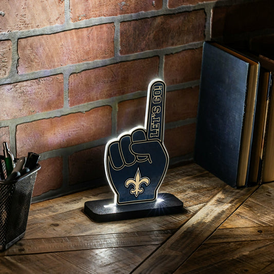 Team Sports America Value - New Orleans Saints NFL Football Foam Finger Desklite LED Decor