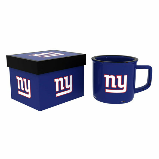 Team Sports America Essential - New York Giants Ceramic Camp Cup with Enamel Finish, 14oz