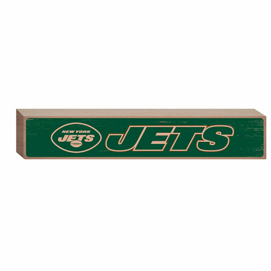 Team Sports America Exclusive - New York Jets Engraved Wood Sign, 3.5" x 18"