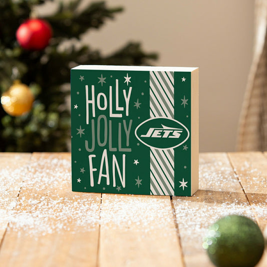 Team Sports America Exclusive - New York Jets Block, Holiday, 6x6