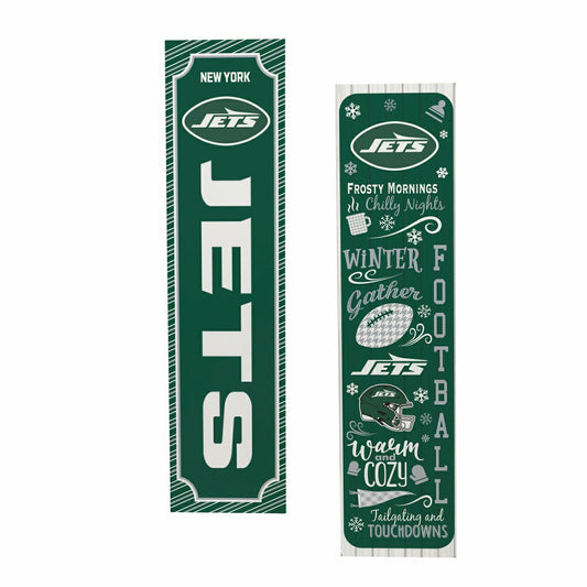 Team Sports America Recommended - New York Jets Winter Seasonal Double Sided Large Leaner, 46"