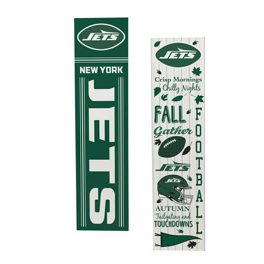 Team Sports America Exclusive - New York Jets Fall Seasonal Double Sided Large Leaner, 46"