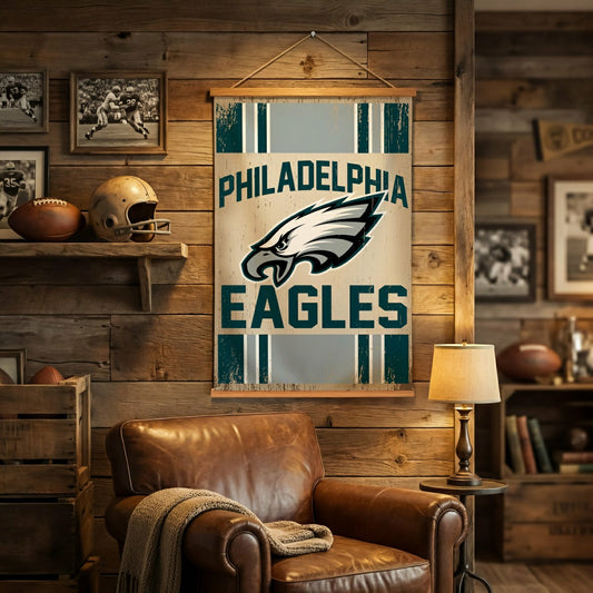 Team Sports America Essential - Philadelphia Eagles, Canvas Wall Tapestry, Medium, 36x24