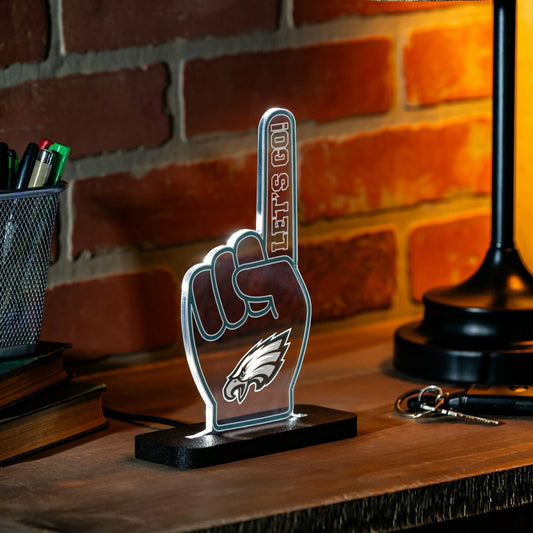 Team Sports America Classic - Philadelphia Eagles NFL Football Foam Finger Desklite LED Decor