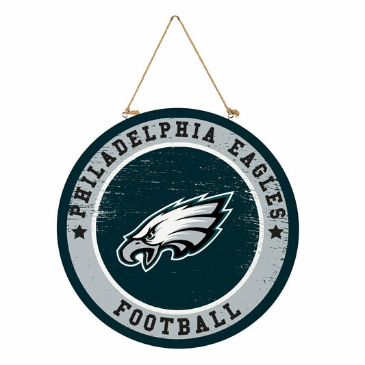 Team Sports America Everyday - Philadelphia Eagles Round Door Décor with Hanging Rope, 18x18