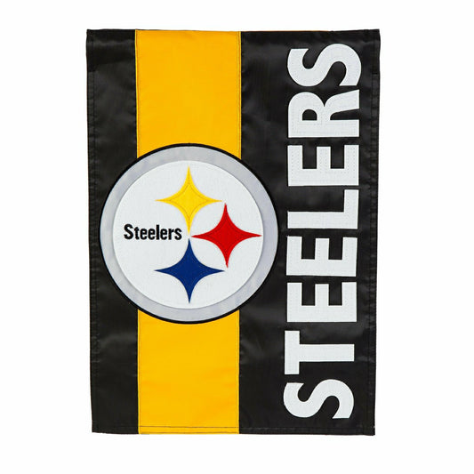 Team Sports America Best Seller - Pittsburgh Steelers Embellished Garden Flag