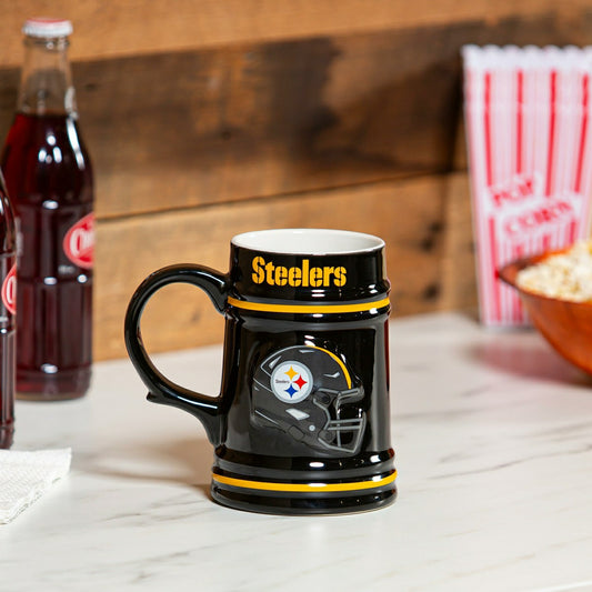 Team Sports America Recommended - Pittsburgh Steelers Ceramic Stein Cup, 24oz