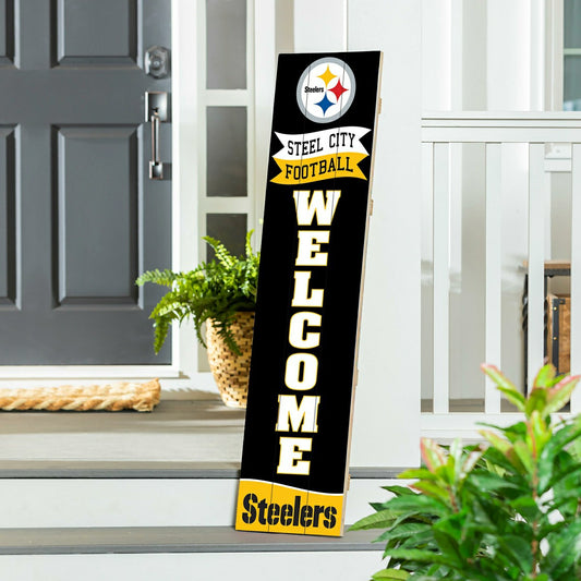 Team Sports America Exclusive - Pittsburgh Steelers Large Single Sided Leaner, 46"
