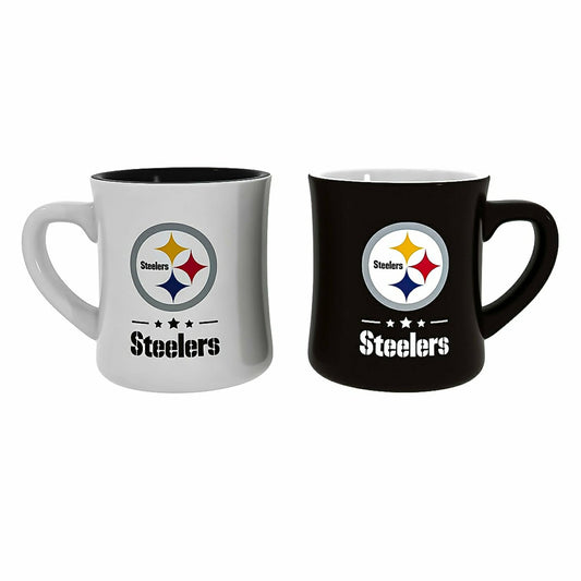 Team Sports America Signature - Pittsburgh Steelers 10oz Ceramic Cup Set, 2pc