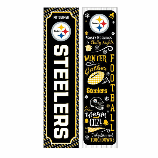 Team Sports America Classic - 46" Double Sided Leaner, Pittsburgh Steelers, Winter Seasonal