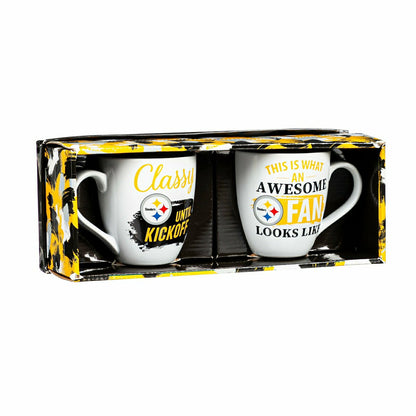 Team Sports America Recommended - Pittsburgh Steelers, Ceramic Cup O'Java 17oz Gift Set