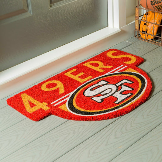 Team Sports America Value - NFL Shaped Coir Door Mat, San Francisco 49s